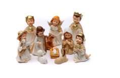 Nativity scene children statues