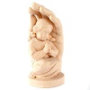 hand of god with baby girl in wood