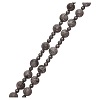 Rosary in 925 silver and Mexican agate beads with hematite