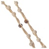 Rosary necklace in fossil stone 4mm 