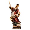 saint augustine with heart in coloured wood of valgardena