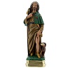 st. roche plaster 30 cm hand painted statue arte barsanti