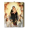 wood board icon with gift box queen of the angels by bouguereau 25x20 cm