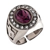 bishops ring with crosses amethyst and crystals 925 silver