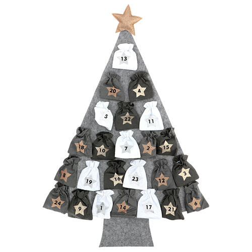 Advent Calendar Tree grey bags 120 cm