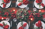 Setting the table at Christmas