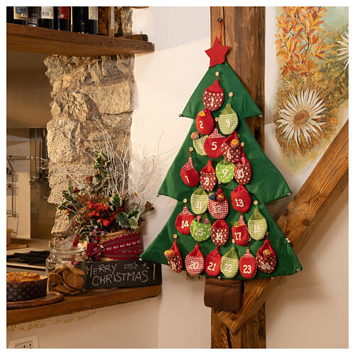 christmas tree calendar in cloth 70-cm