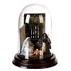 holy family set in glass dome 6 cm neapolitan nativity scene