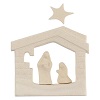 nativity scene wall nativity stable in clay 13 5cm