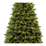 prelit christmas tree green 650 warm white leds 240 cm removable pinecones poly (1)