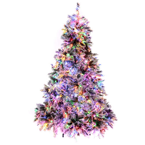 snowy seneca flocked christmas tree green 240 cm 2300 led