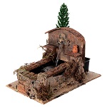 working fountain and tree for nativity scene 8 10 cm 15x10x20 cm (1)