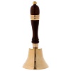 Altar Bell In Gilded Brass With Wooden Handle